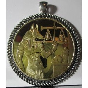 Anubis Egyptian God Gold COIN/PENDANT